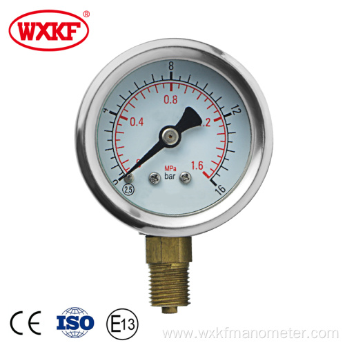 vibration resistan Oil filled Shockproof pressure gauges